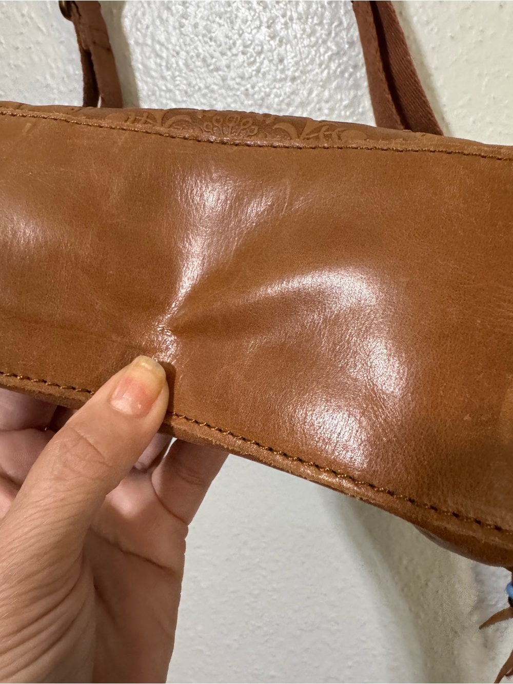 The Sak Brown Floral-Embossed Crossbody Bag with Tassel - Picture 5 of 15